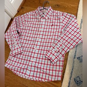 The Beaufort Bonnet Company Dean's List Dress Shirt-Chandler Check/Raleigh Raspb